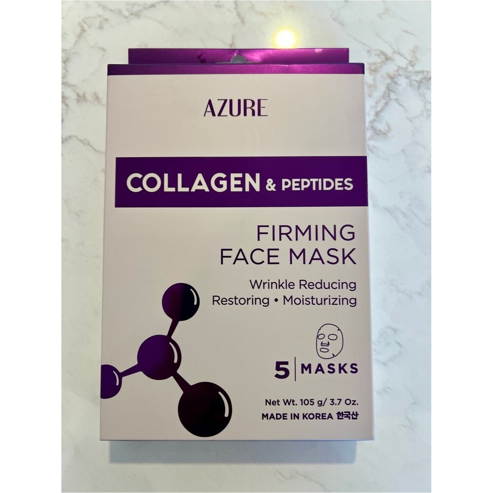 Azure Collagen & Peptides Firming Face Mask — Purple, NWT